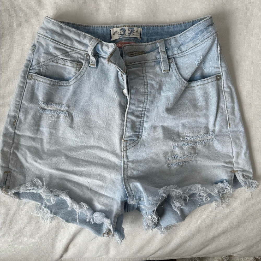 Free People We The Free light denim shorts